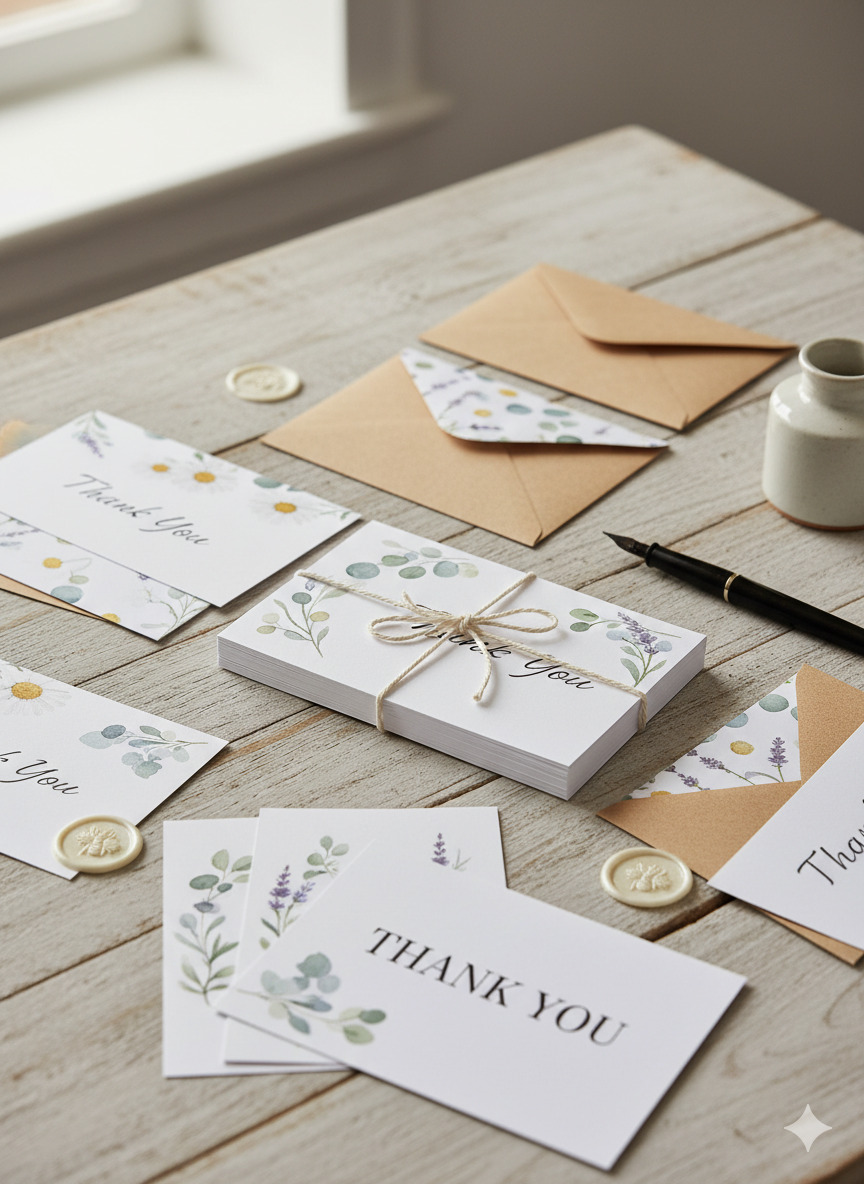 Thank you card pack